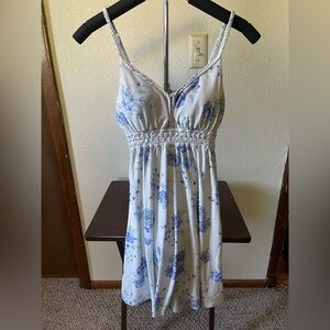No Boundaries Blue Floral Chemise